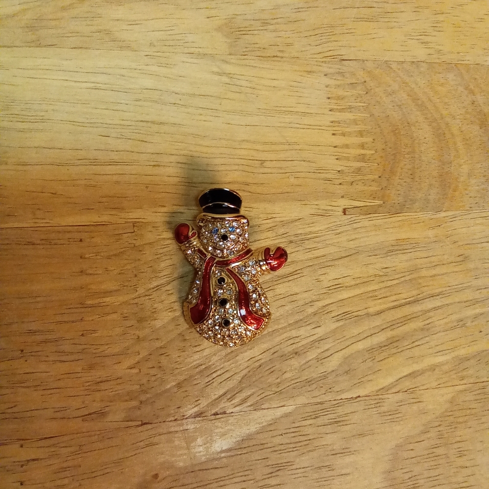 Antique Monet Snowman Brooch
